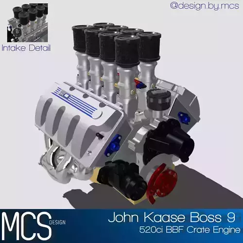 Boss9 520ci Big Block BBF John Kaase ITB Crate Engine
