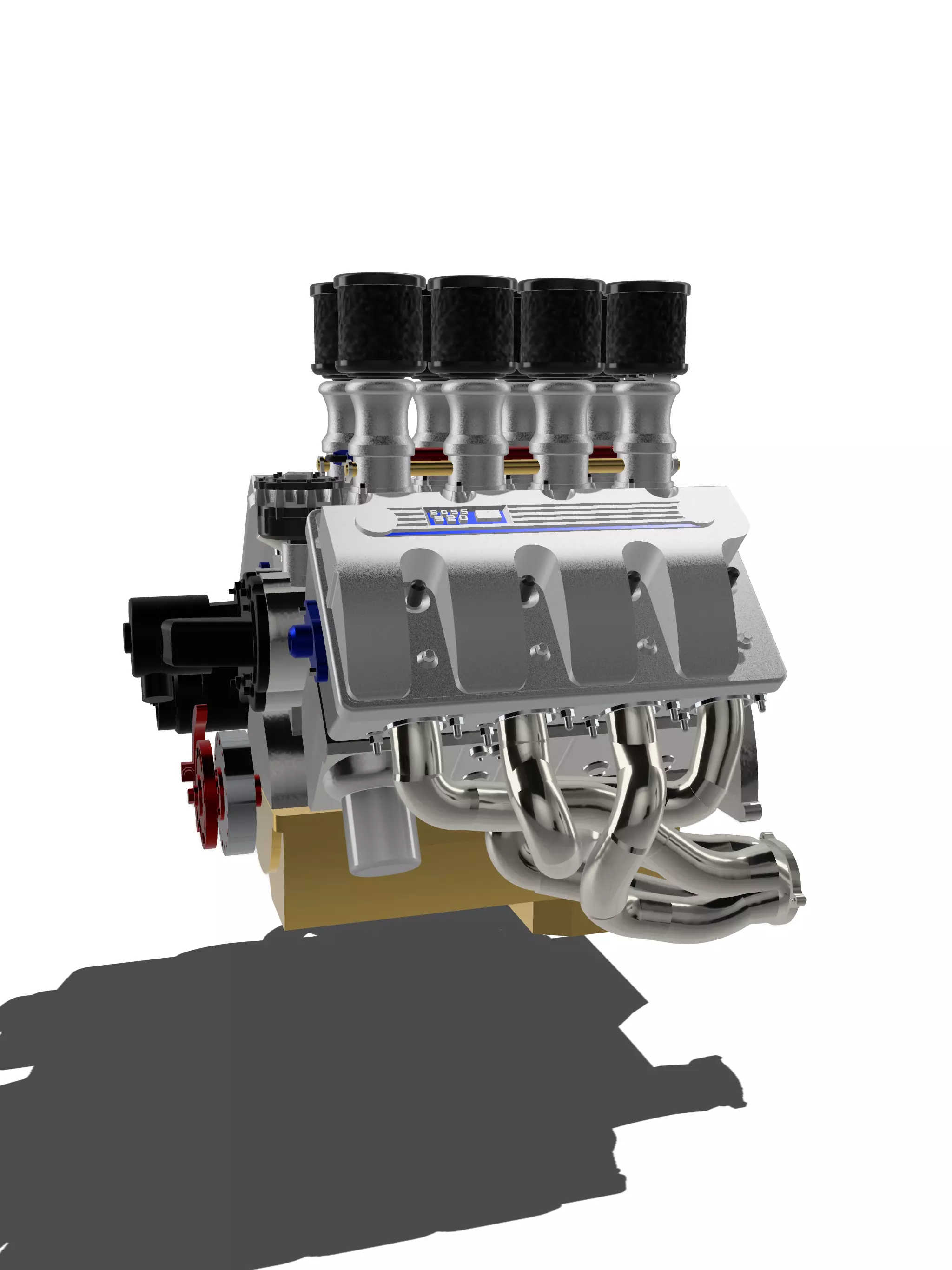 Boss9 520ci Ford Big Block BBF John Kaase ITB Crate Engine 3D print model_4