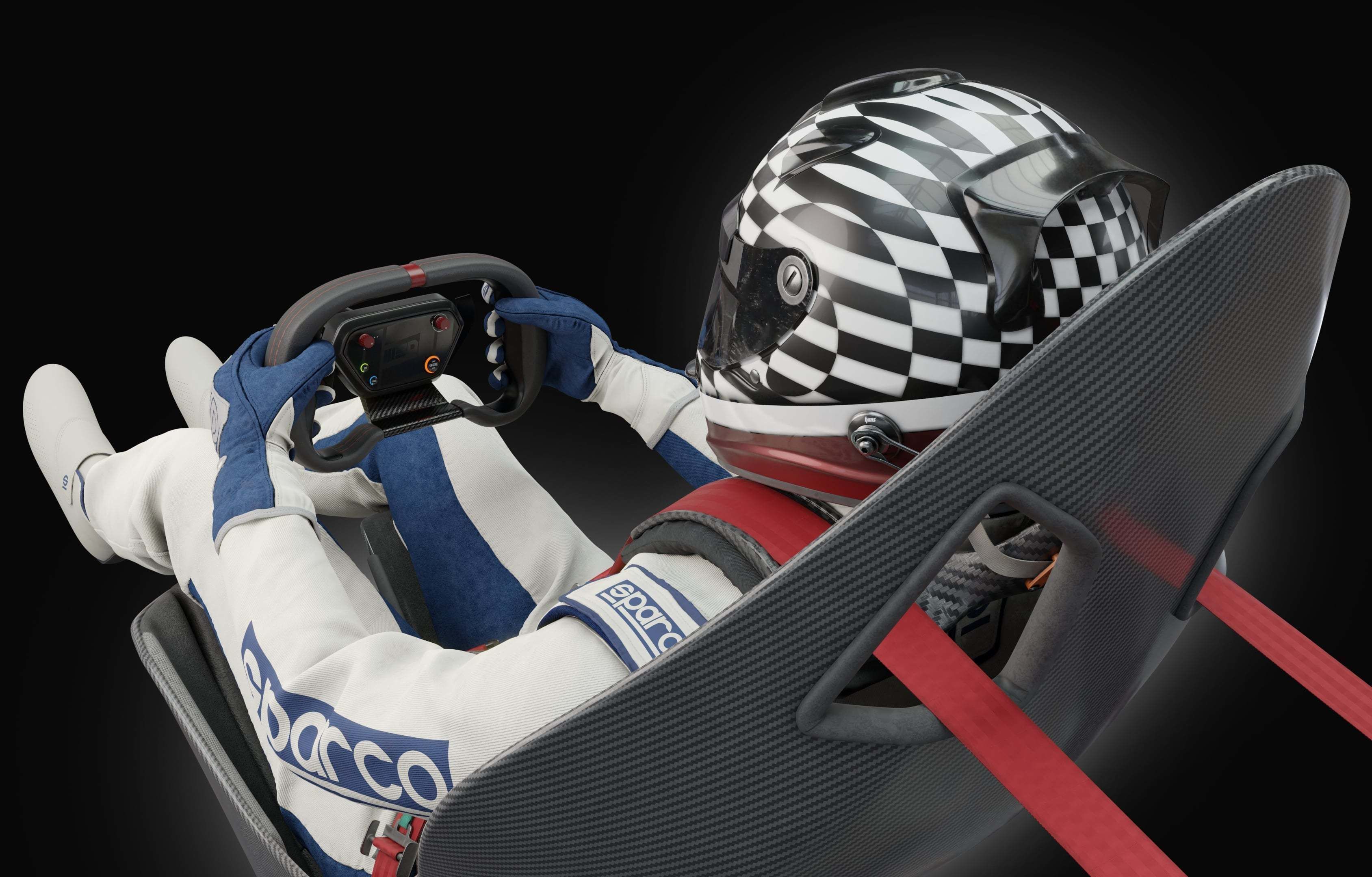 High Quality Race Driver Suit 3D model_6