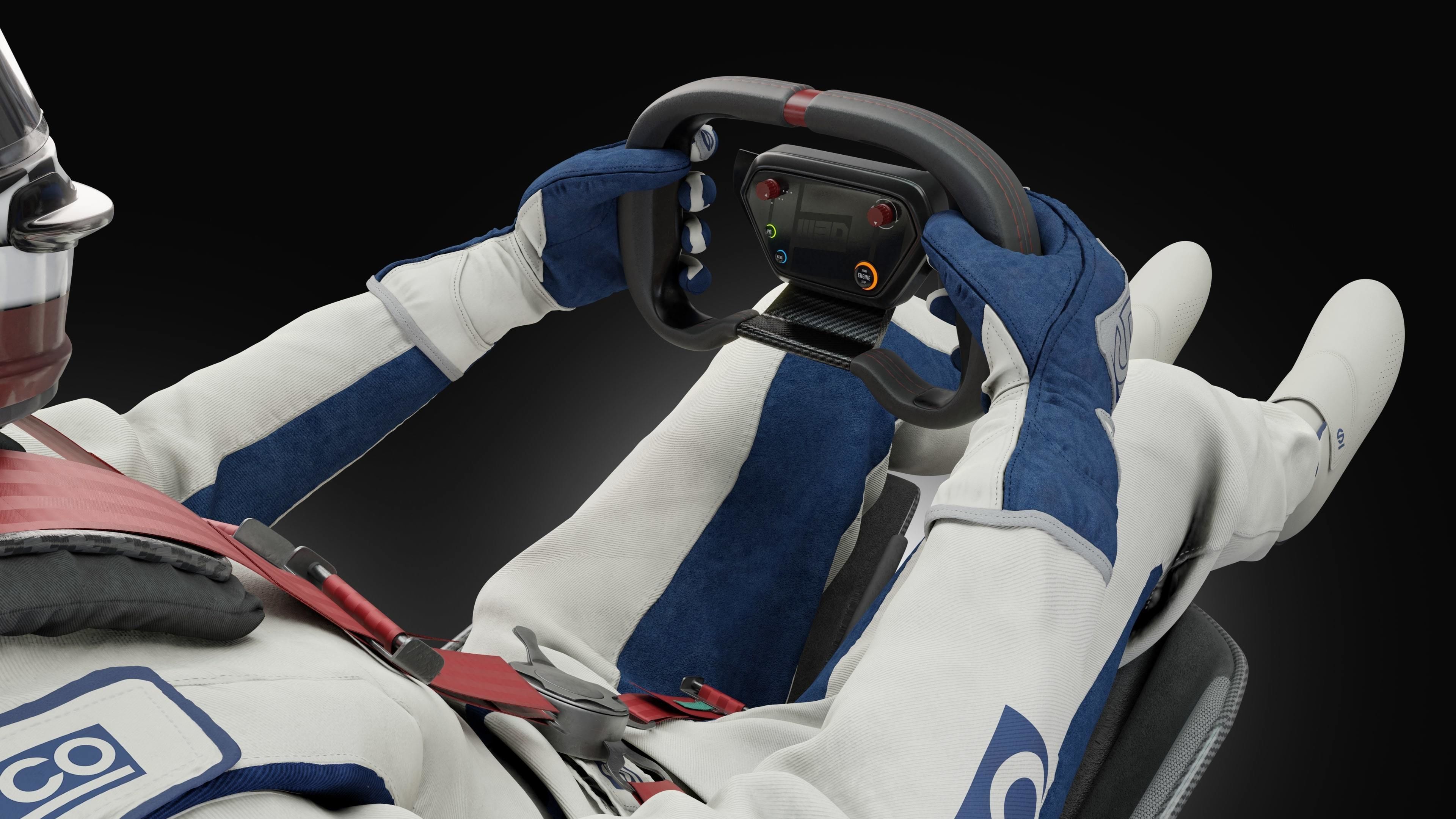 High Quality Race Driver Suit 3D model_3