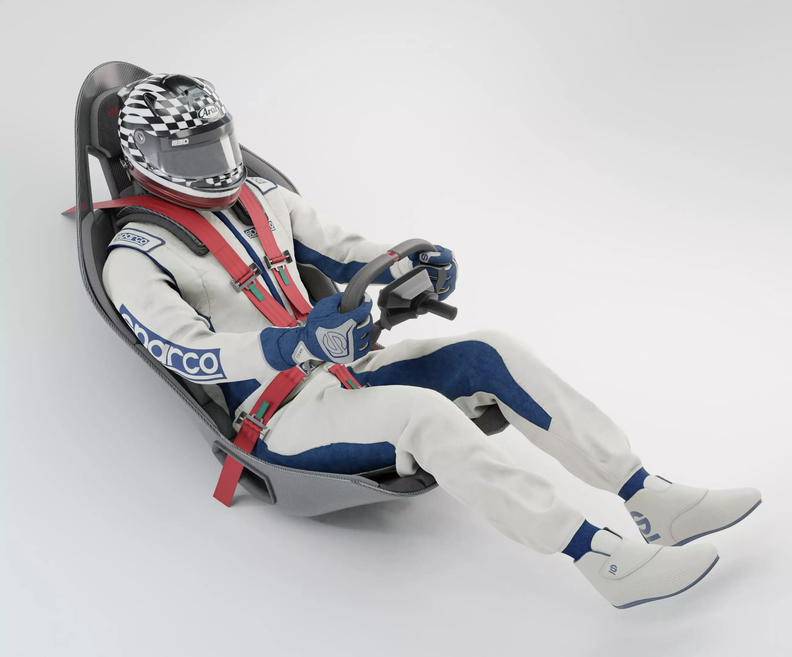 High Quality Race Driver Suit 3D model_0
