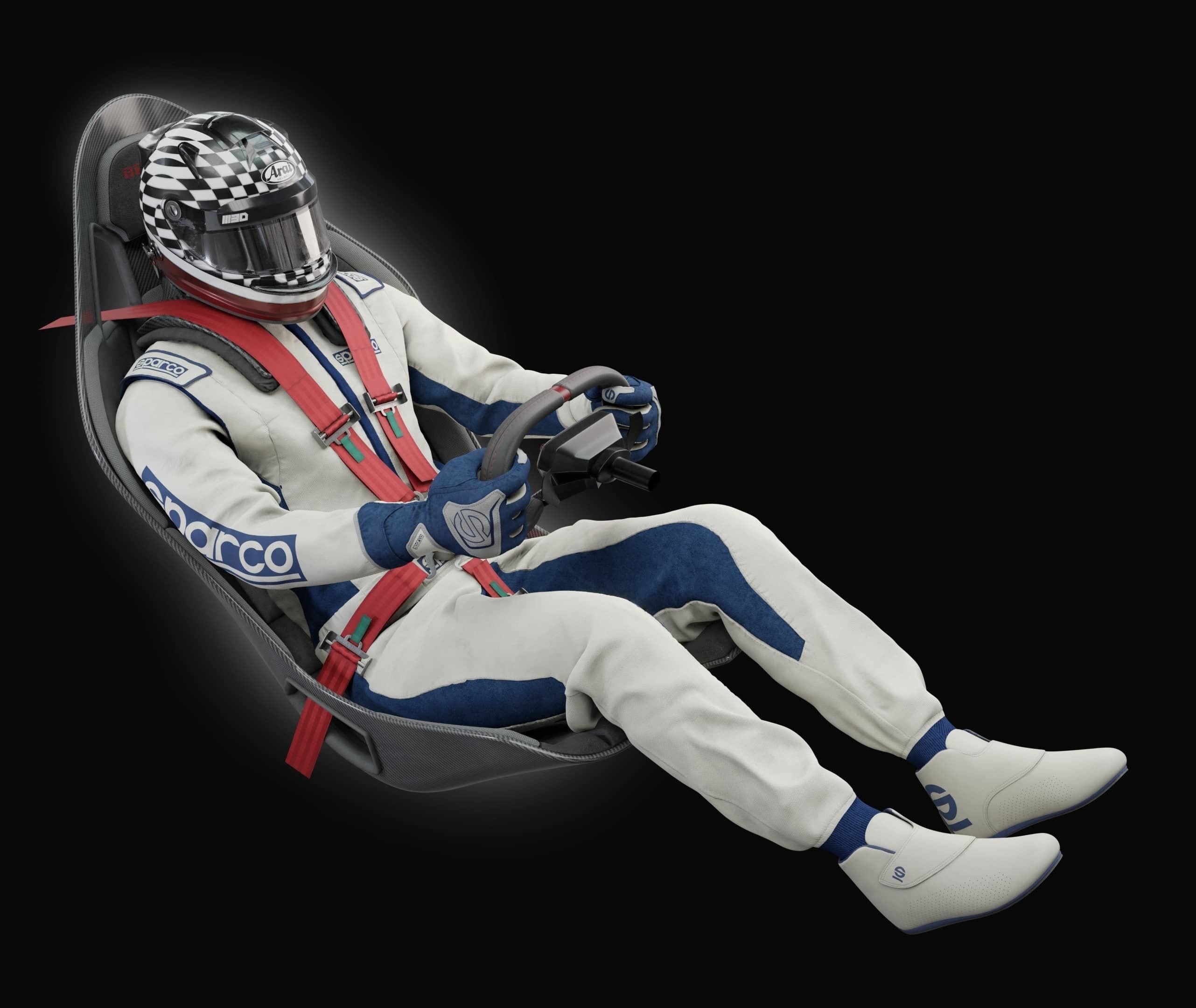 High Quality Race Driver Suit 3D model_7