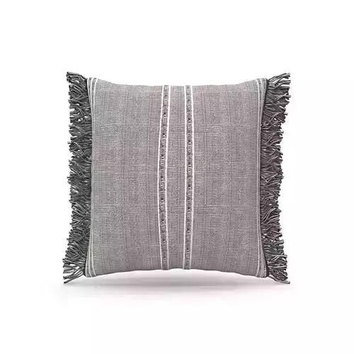 Alpaca Corded Stripe PiIllow 22x22 Graphite Natural