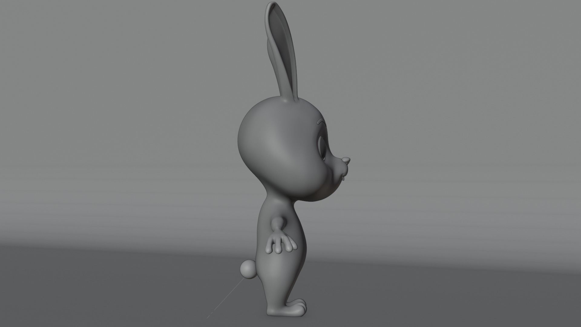 Cartoon Rabbit - READY TO RIG Low-poly 3D model_12