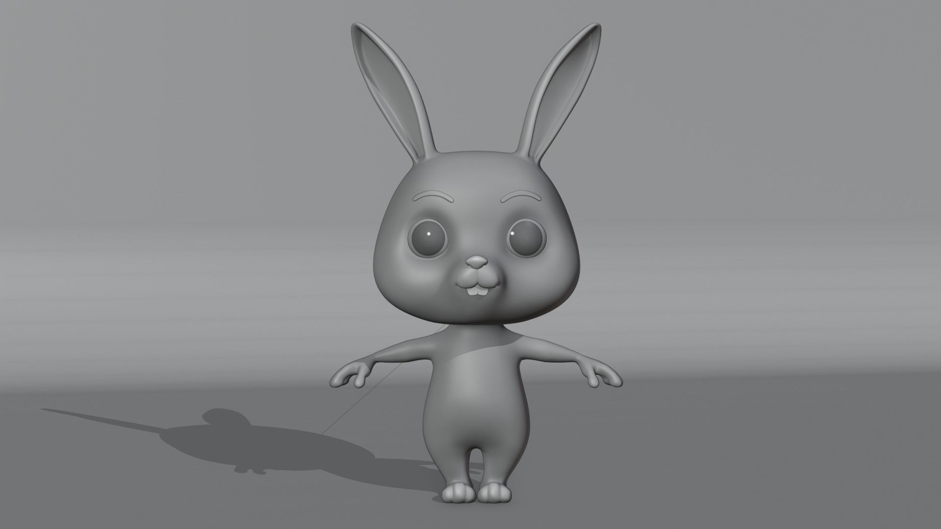 Cartoon Rabbit - READY TO RIG Low-poly 3D model_9