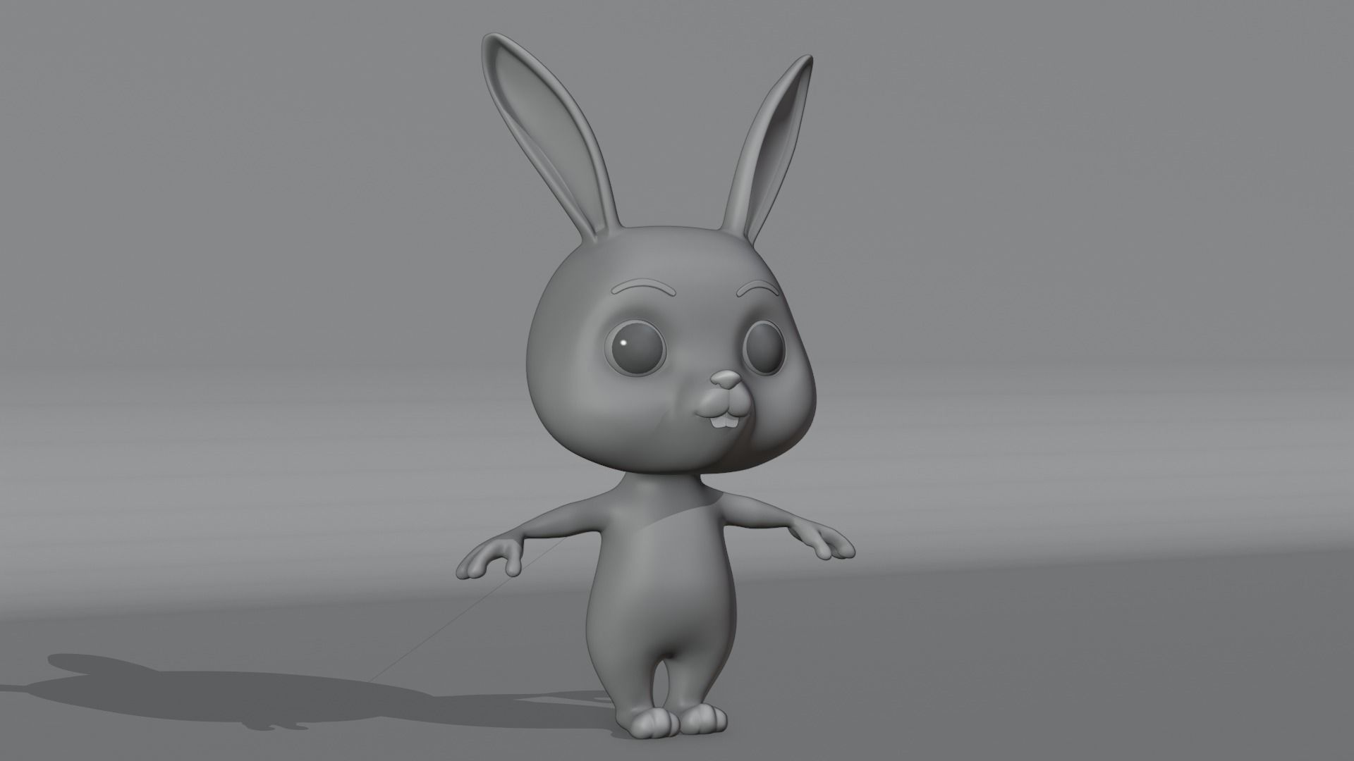 Cartoon Rabbit - READY TO RIG Low-poly 3D model_14