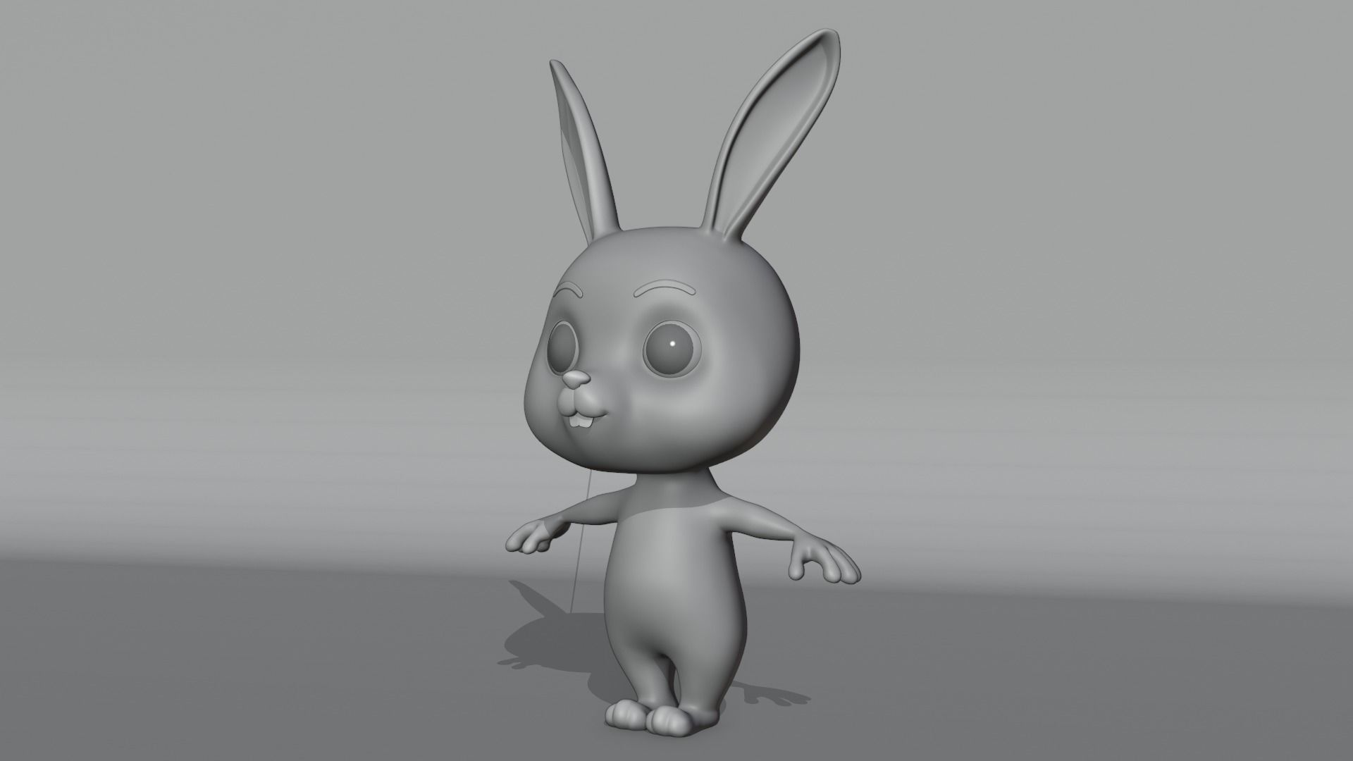 Cartoon Rabbit - READY TO RIG Low-poly 3D model_13