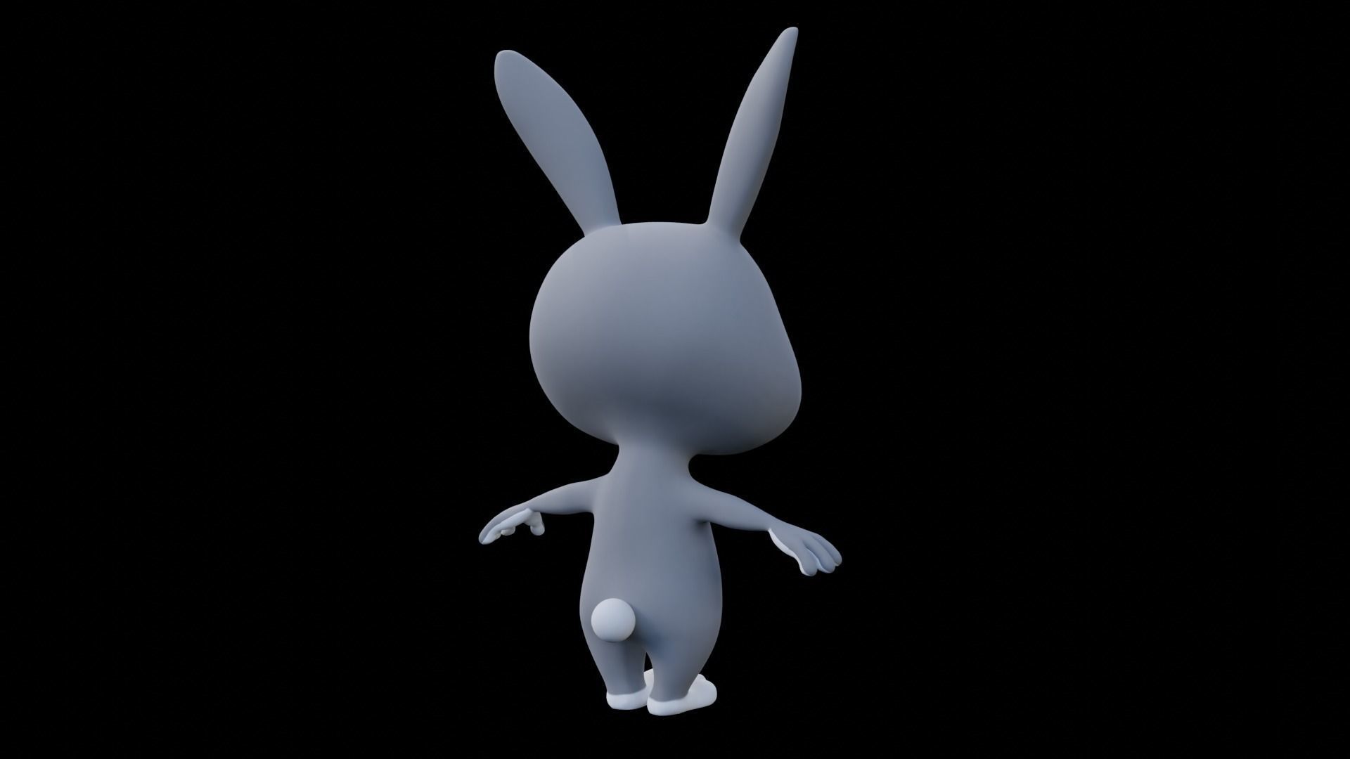Cartoon Rabbit - READY TO RIG Low-poly 3D model_8