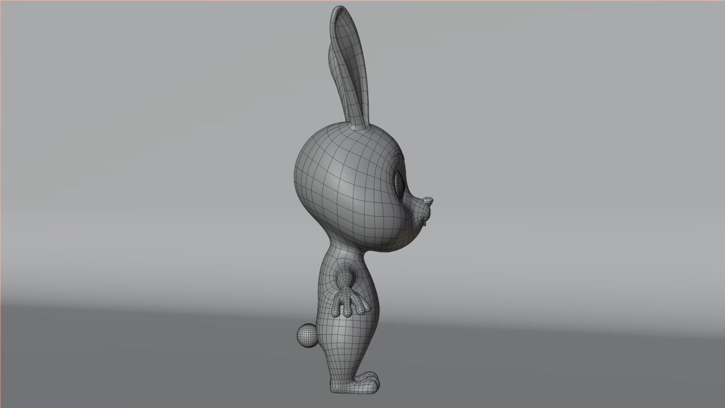 Cartoon Rabbit - READY TO RIG Low-poly 3D model_20