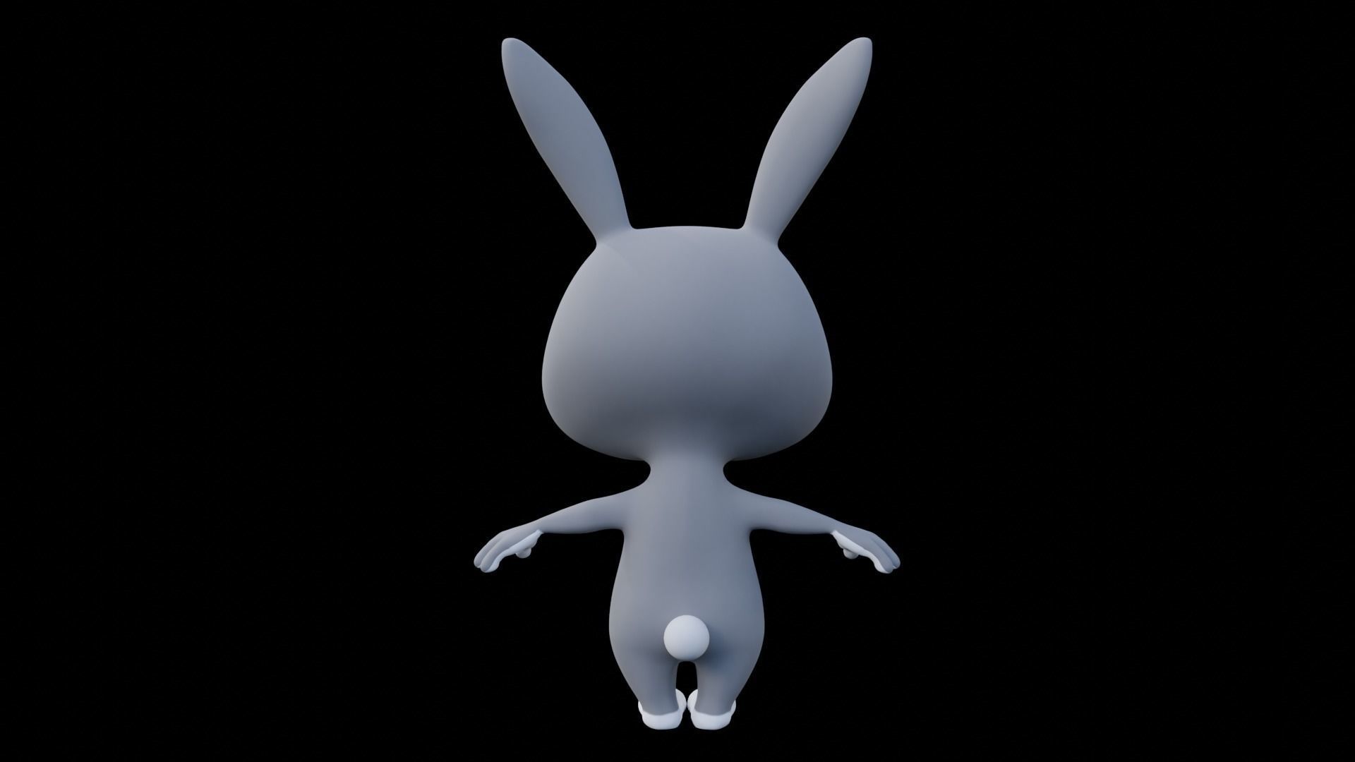 Cartoon Rabbit - READY TO RIG Low-poly 3D model_3