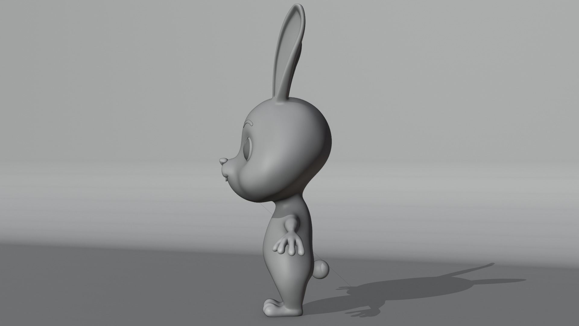 Cartoon Rabbit - READY TO RIG Low-poly 3D model_10
