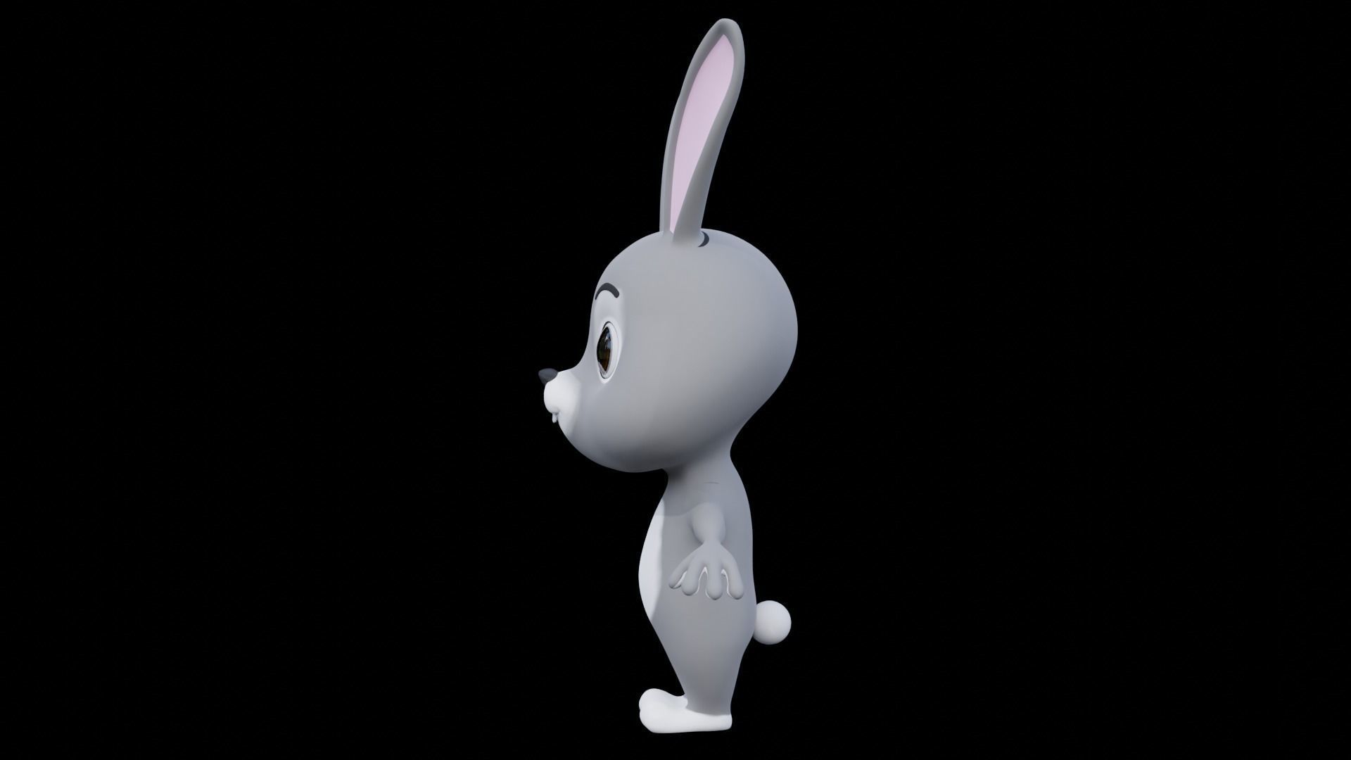 Cartoon Rabbit - READY TO RIG Low-poly 3D model_2