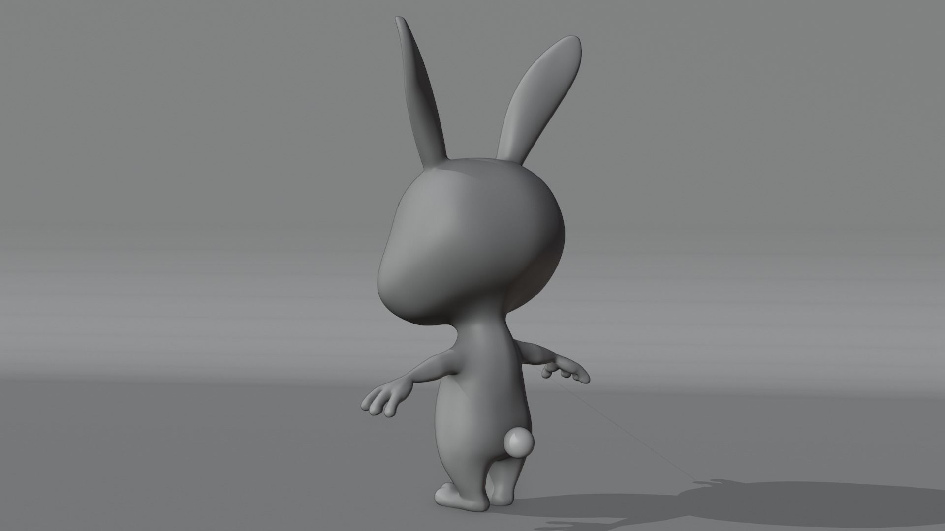 Cartoon Rabbit - READY TO RIG Low-poly 3D model_16