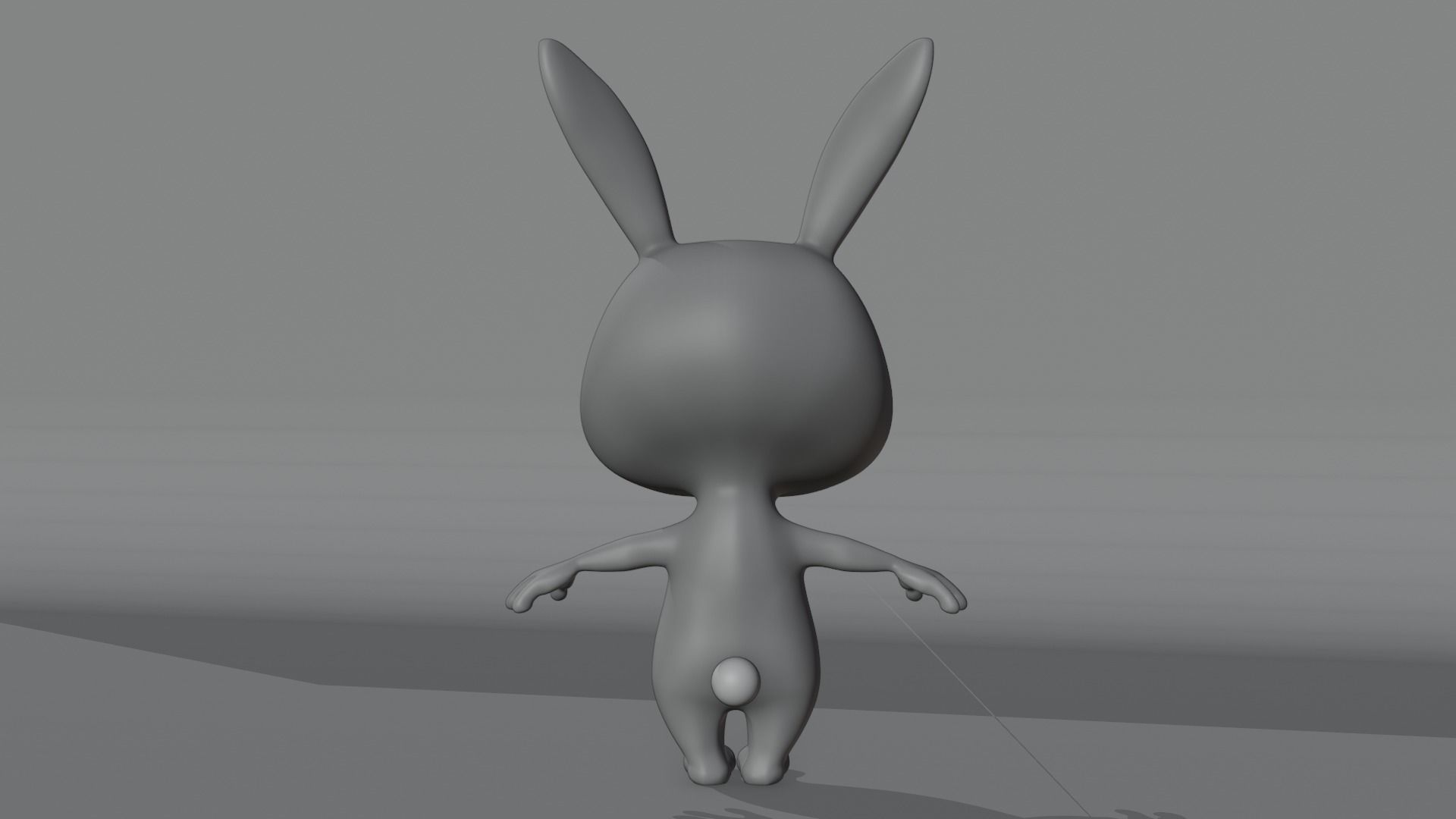 Cartoon Rabbit - READY TO RIG Low-poly 3D model_11