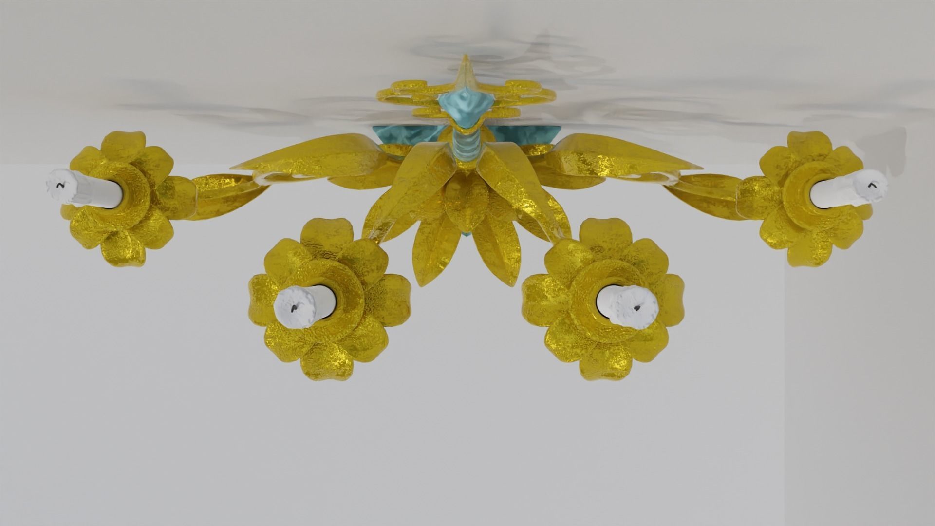 golden candle pack 3D model_14