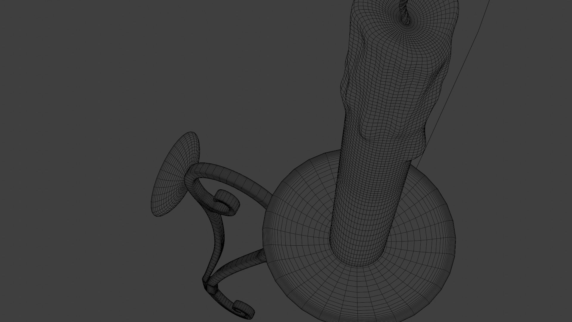 golden candle pack 3D model_4