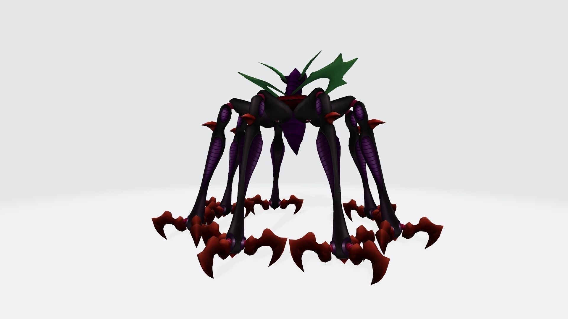 Ogudomon creature with long legs and claws 3D print model_3