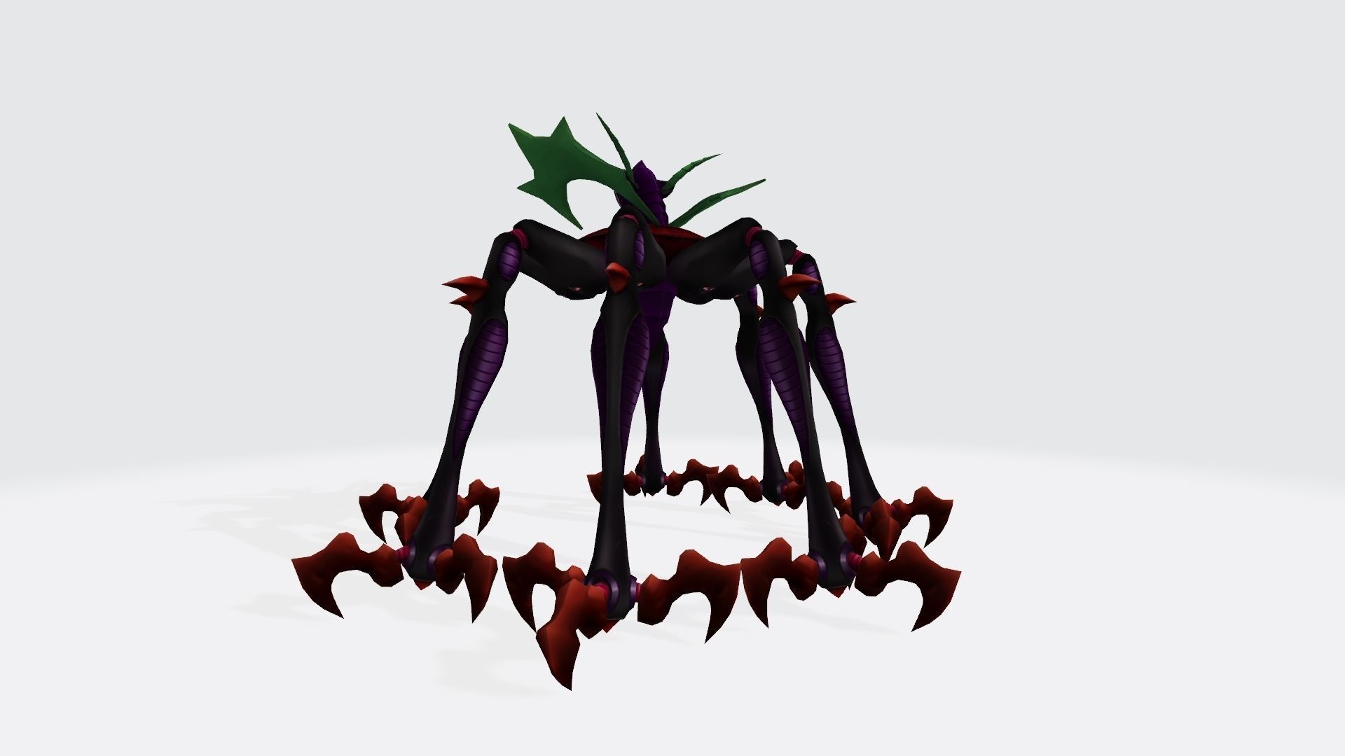 Ogudomon creature with long legs and claws 3D print model_4