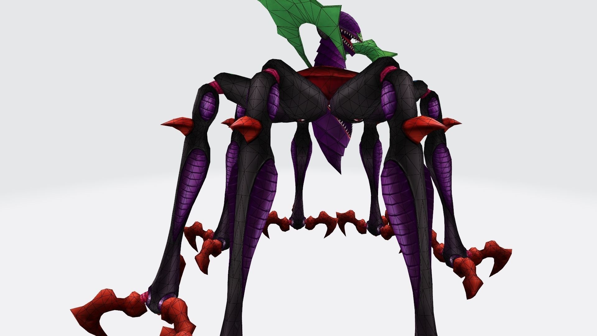 Ogudomon creature with long legs and claws 3D print model_8
