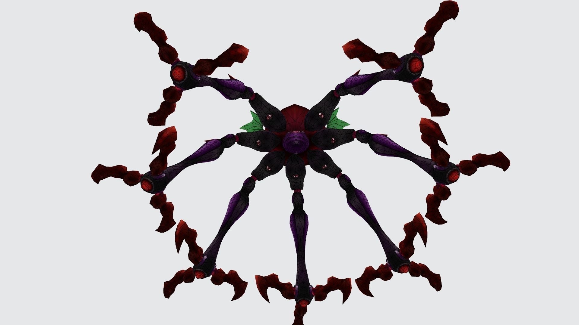 Ogudomon creature with long legs and claws 3D print model_9