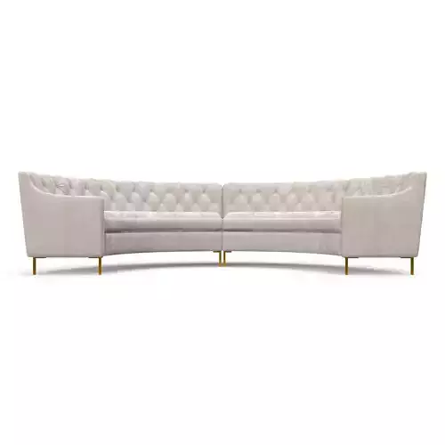 Jasmine Curved Tufted Sectional Cream