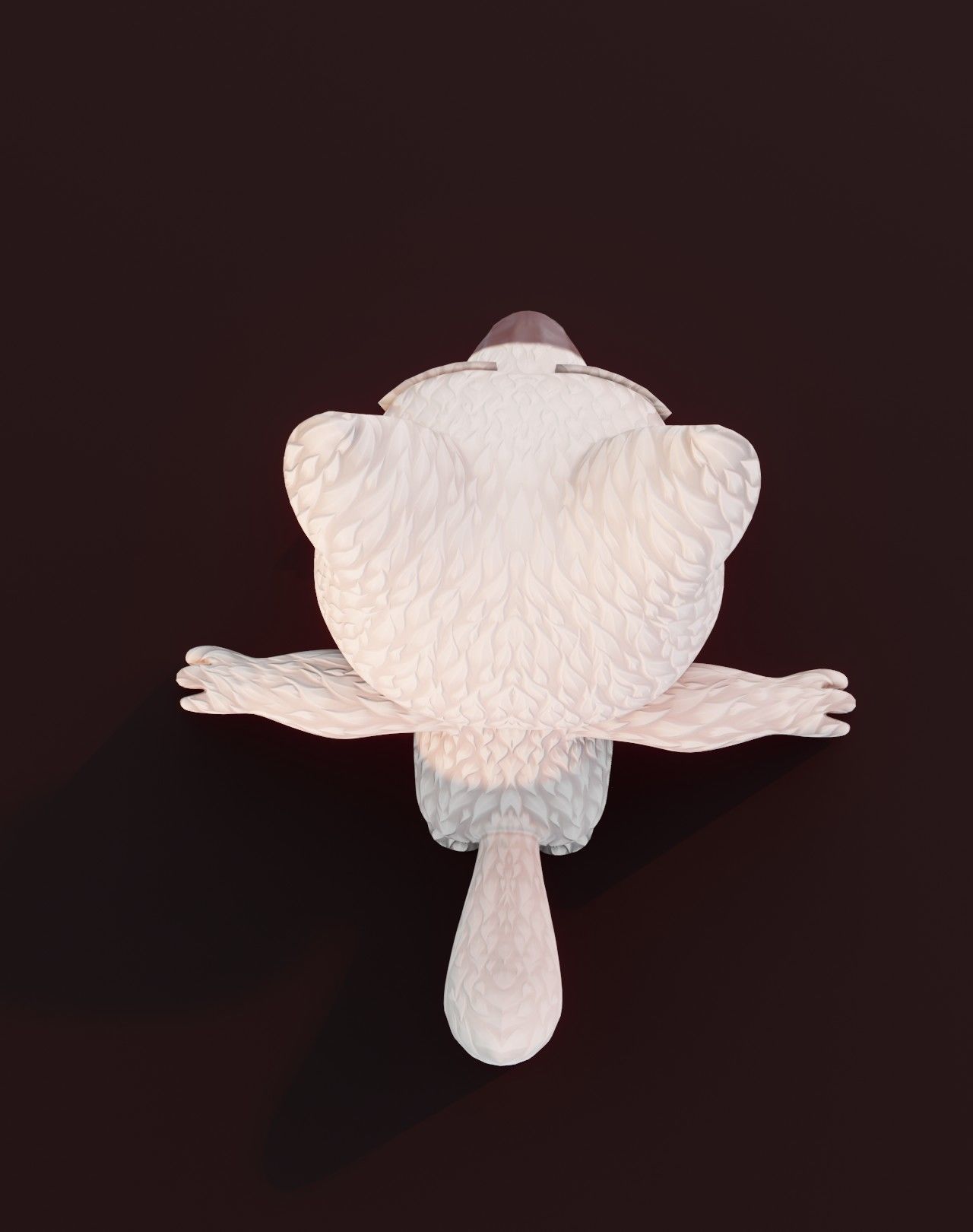 Cartoon White Wolf 3D Model Low-poly 3D model_17