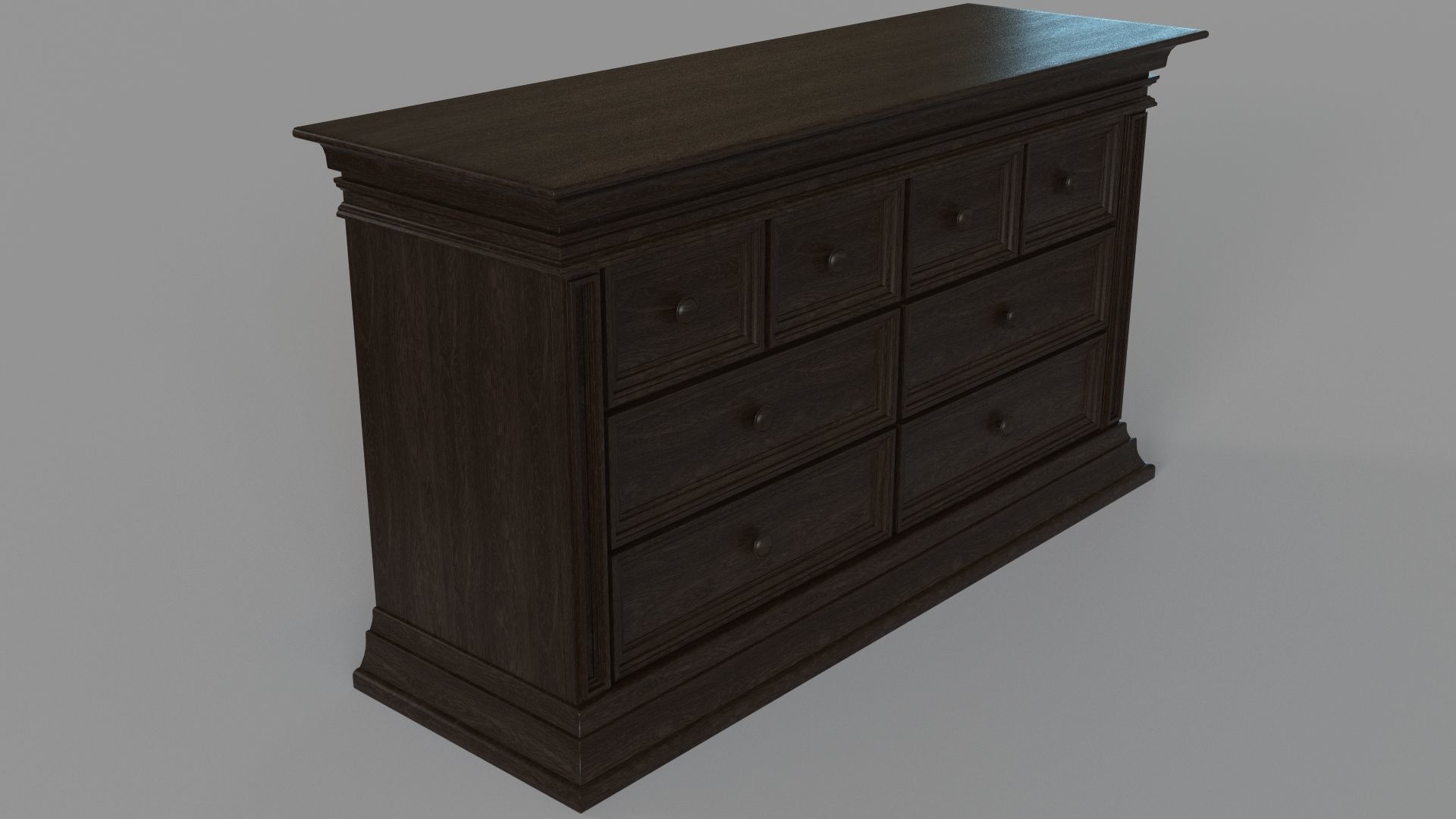 Classic Dresser 3D model_2