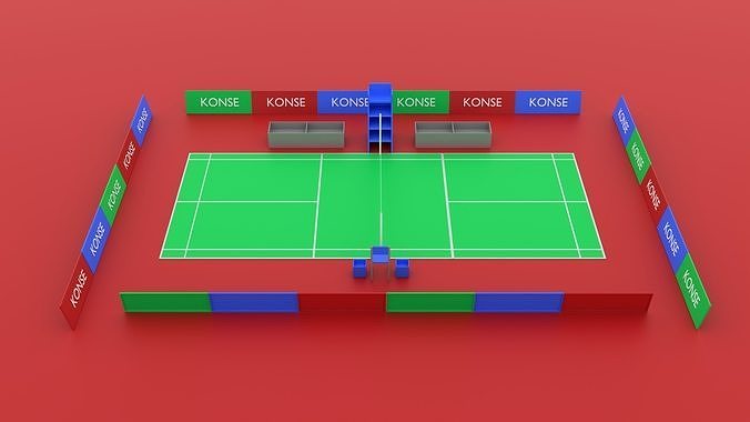 Badminton Court Model Kit - 3D Miniature Display For Sports Fans & Home Decor