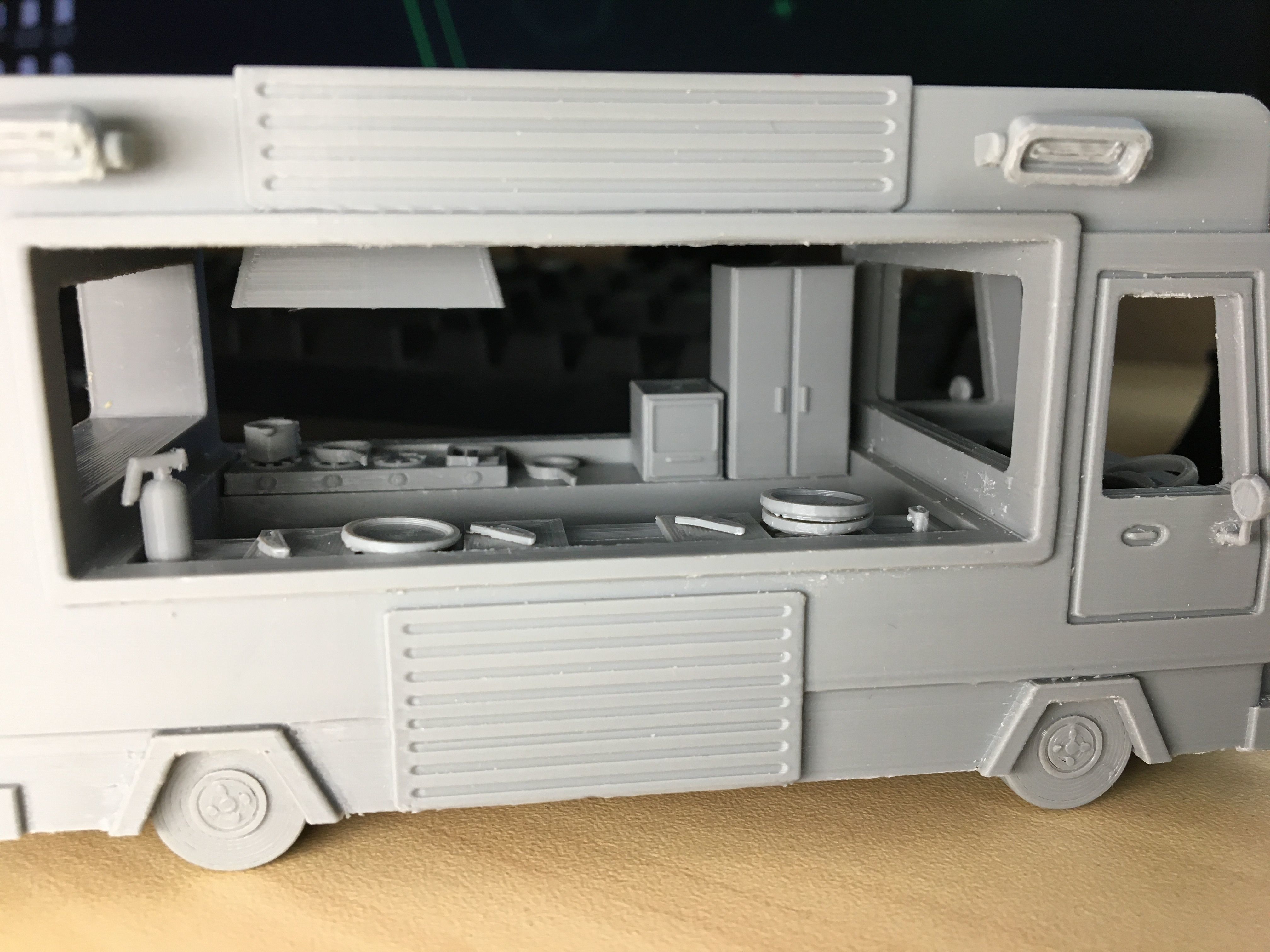 Overcooked food truck 3D print model_4