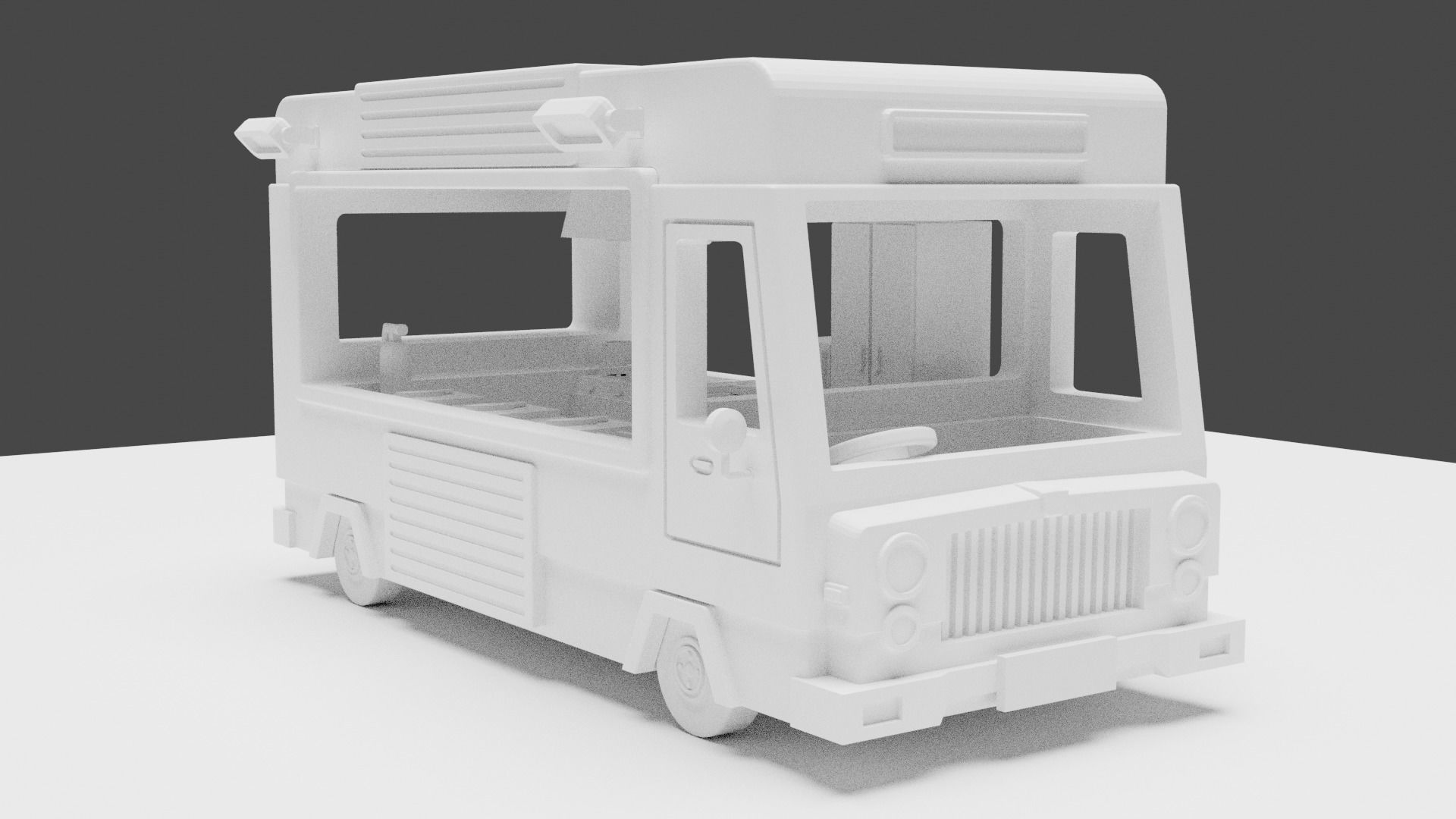 Overcooked food truck 3D print model_2