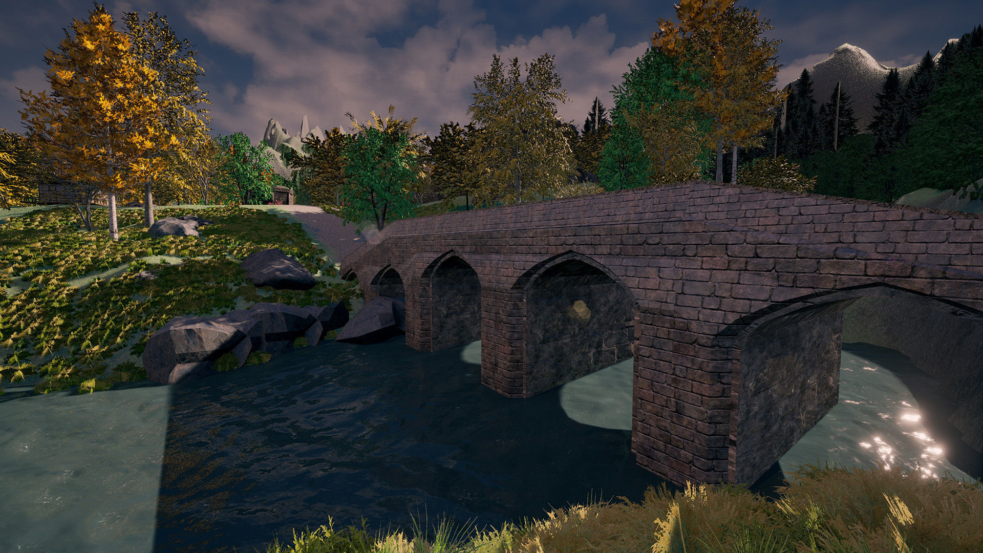 Medieval Modular Building Environment Houses Castle and Farmland Low-poly 3D model_15