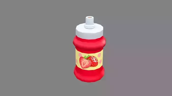 Cartoon seasoning - strawberry jam - juice
