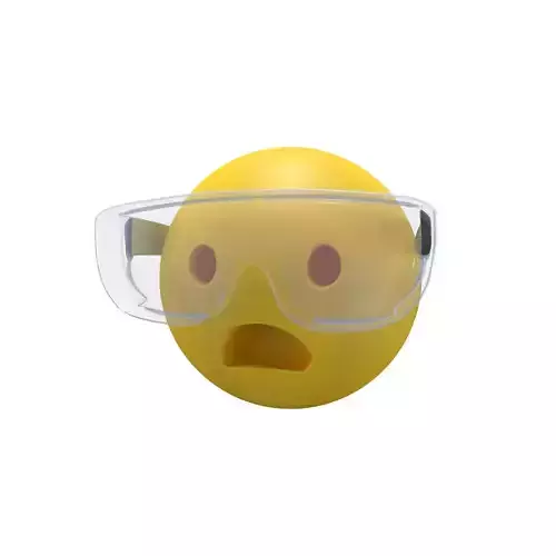 Frowning Face With Safety Glasses v1 001