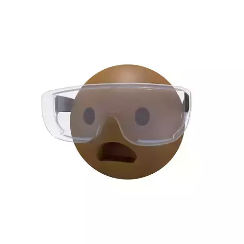 Frowning Face With Safety Glasses v1 003