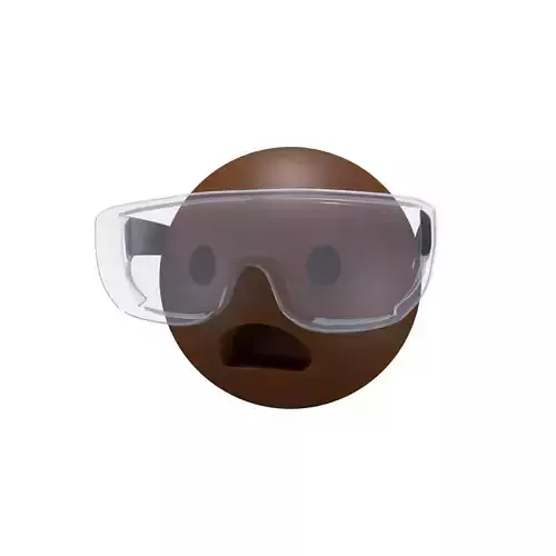 Frowning Face With Safety Glasses v1 004