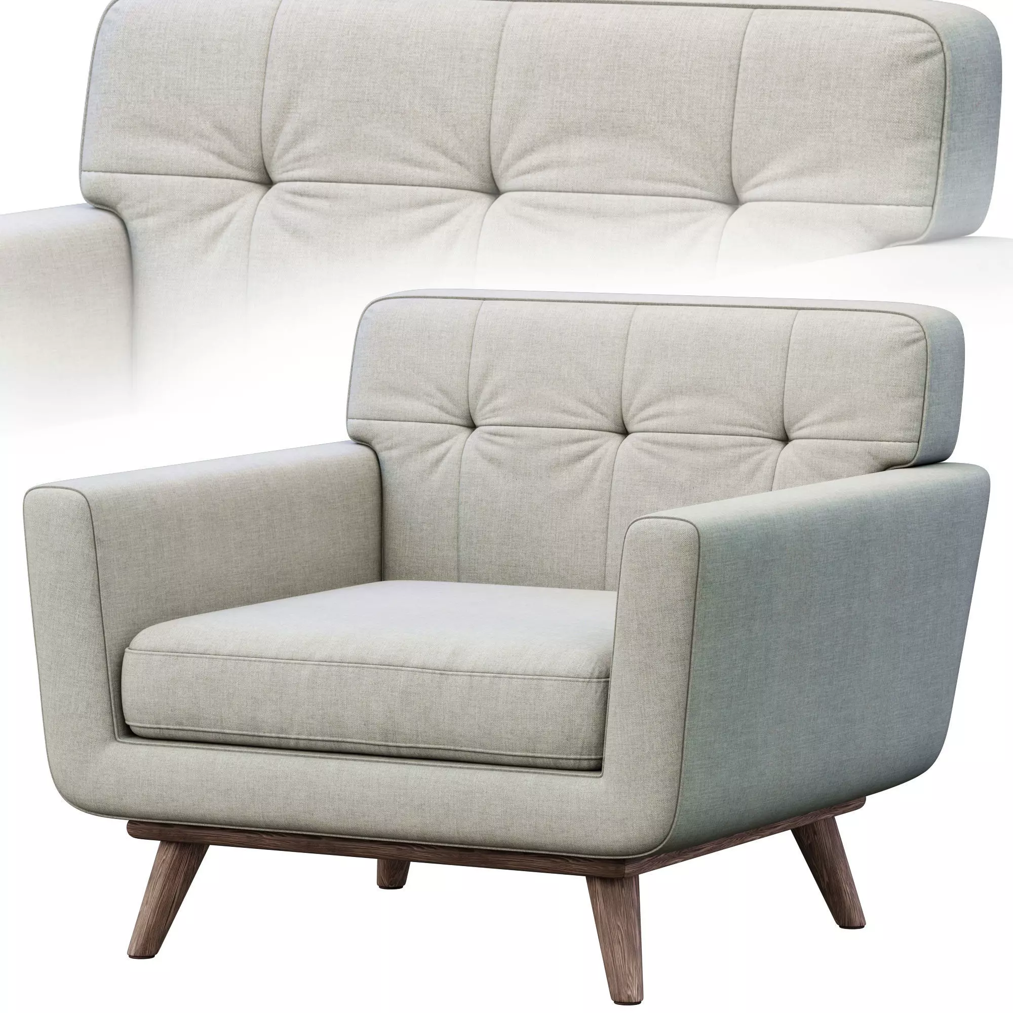 Engage Armchair in Azure 3D model_0