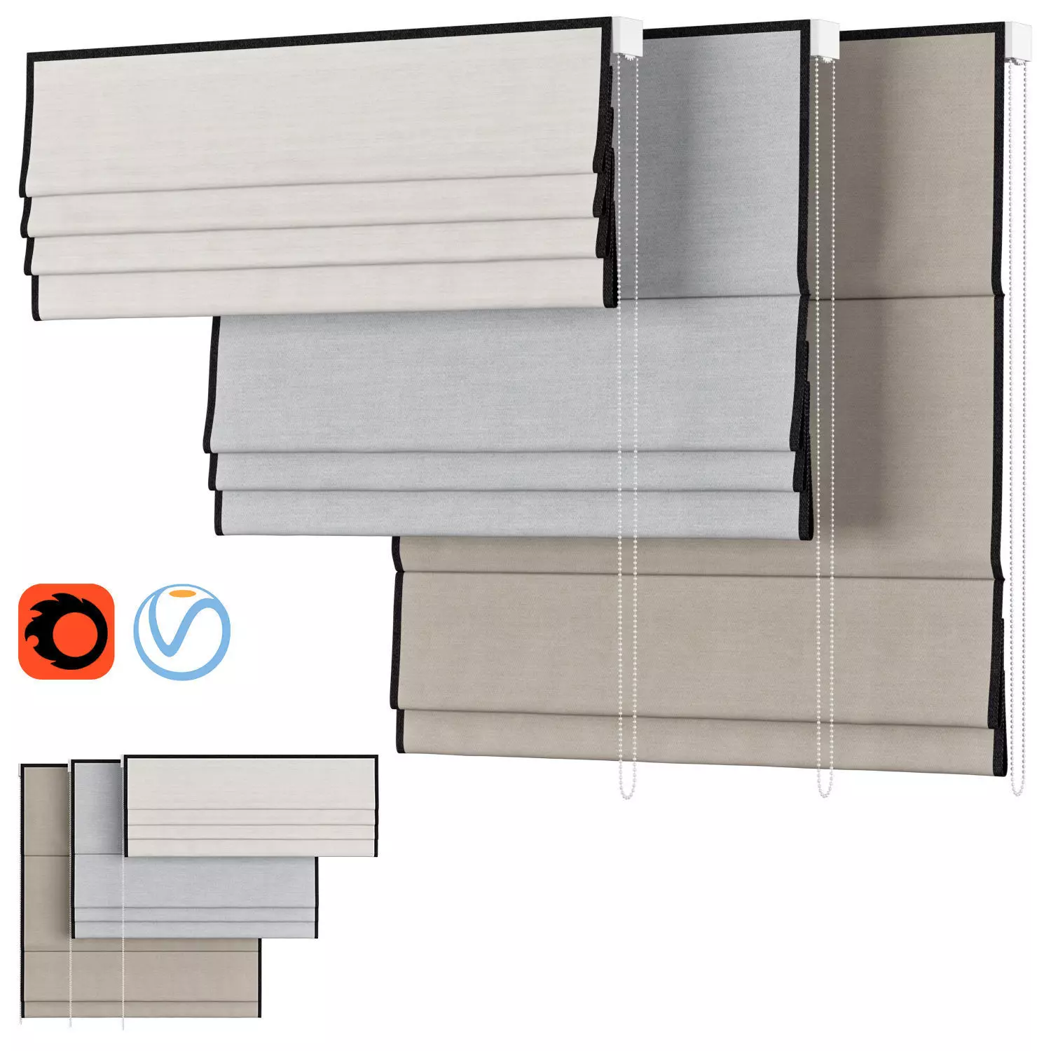 Roman Curtains 134 Backhausen Rebbio 3D model