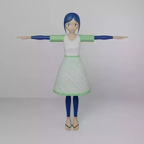 Female - Style 3 Low-poly 3D model