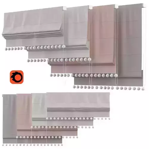 Roman Curtains 136 Rh Baby and child POM-POM LINEN-COTTON