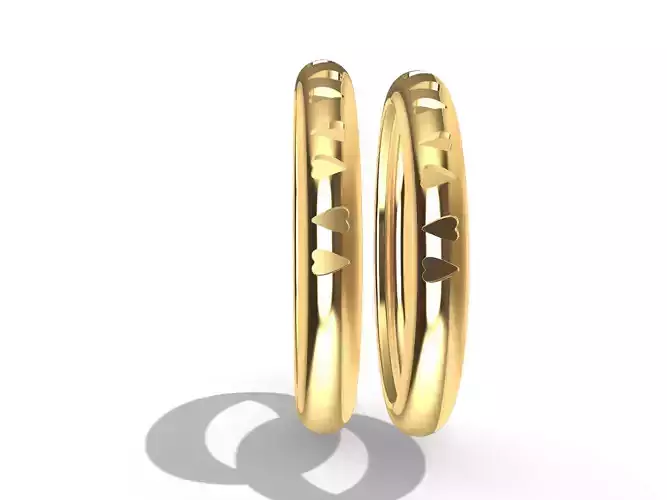 love bands wedding rings 3D print model