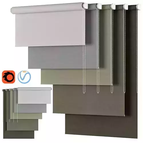 Roller Blind 85 Kvadrat Allround 3D model