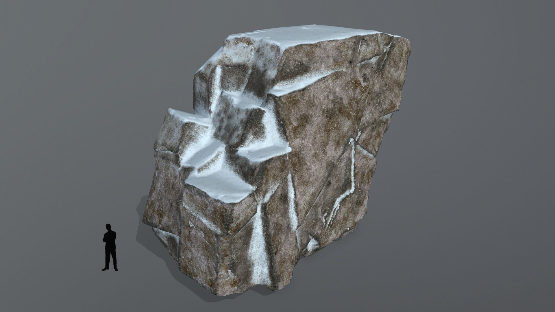 snow rocks Low-poly 3D model_3
