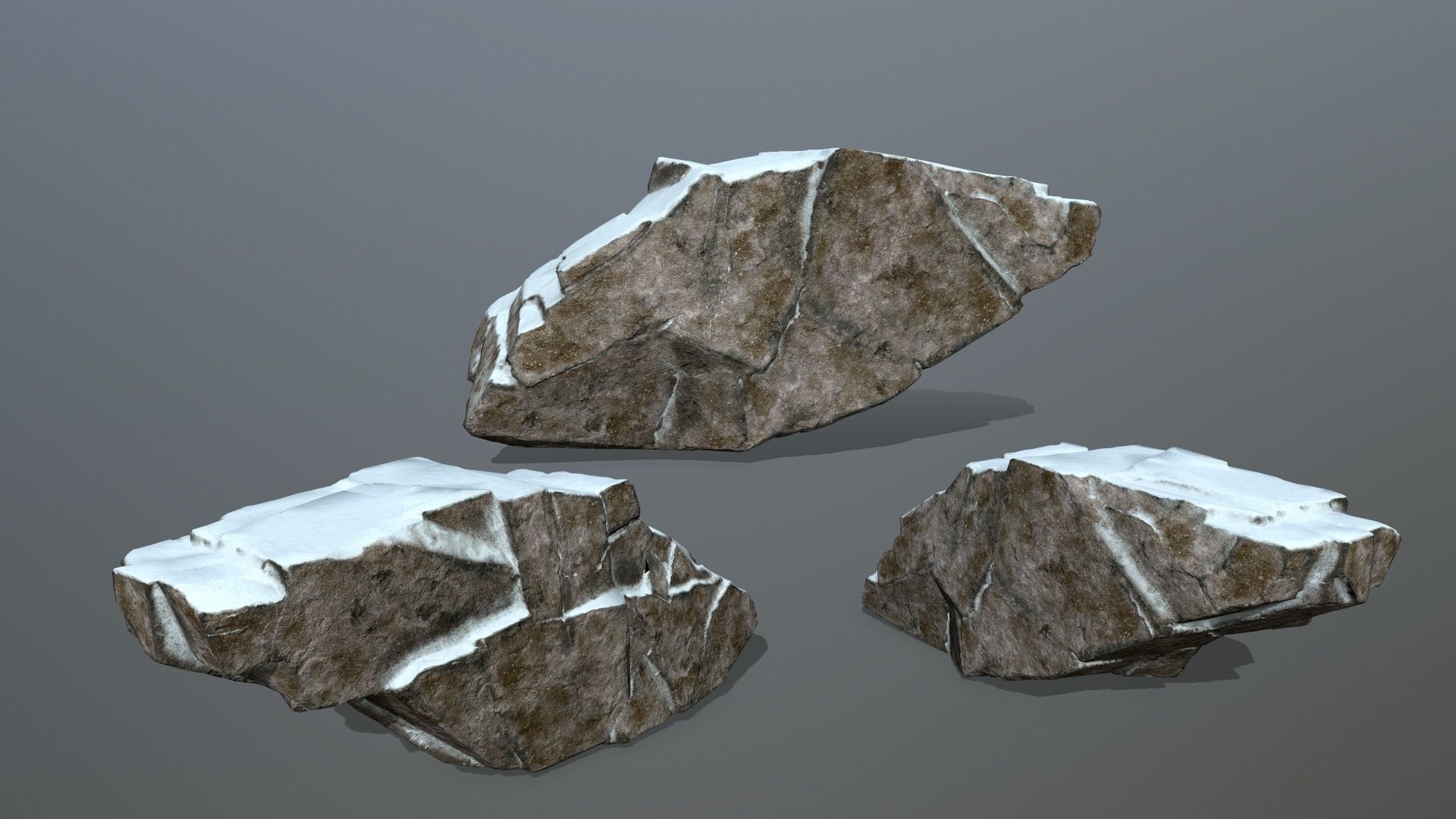 snow rocks Low-poly 3D model_11
