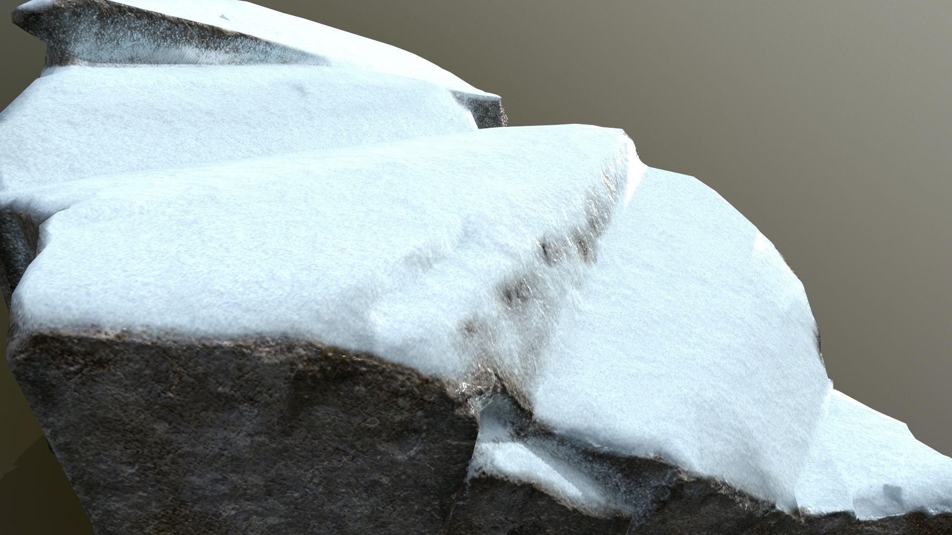 snow rocks Low-poly 3D model_16