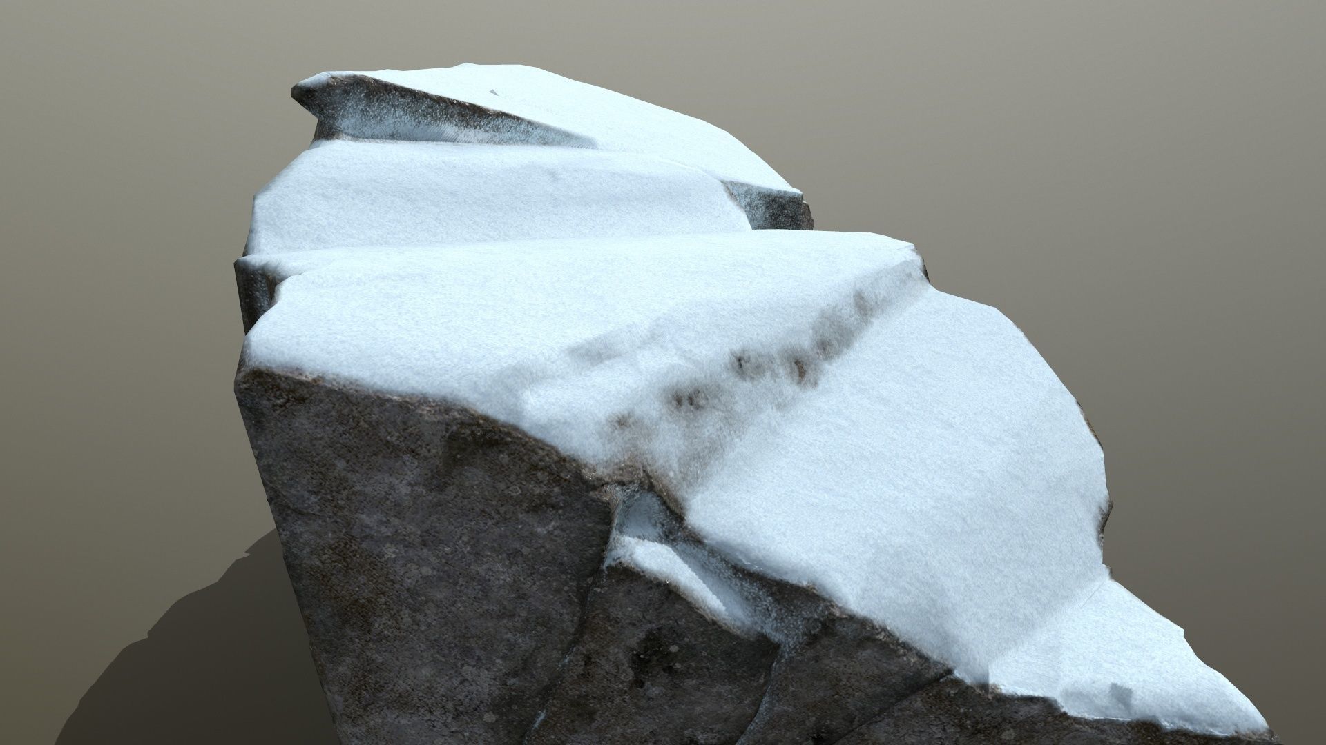 snow rocks Low-poly 3D model_14