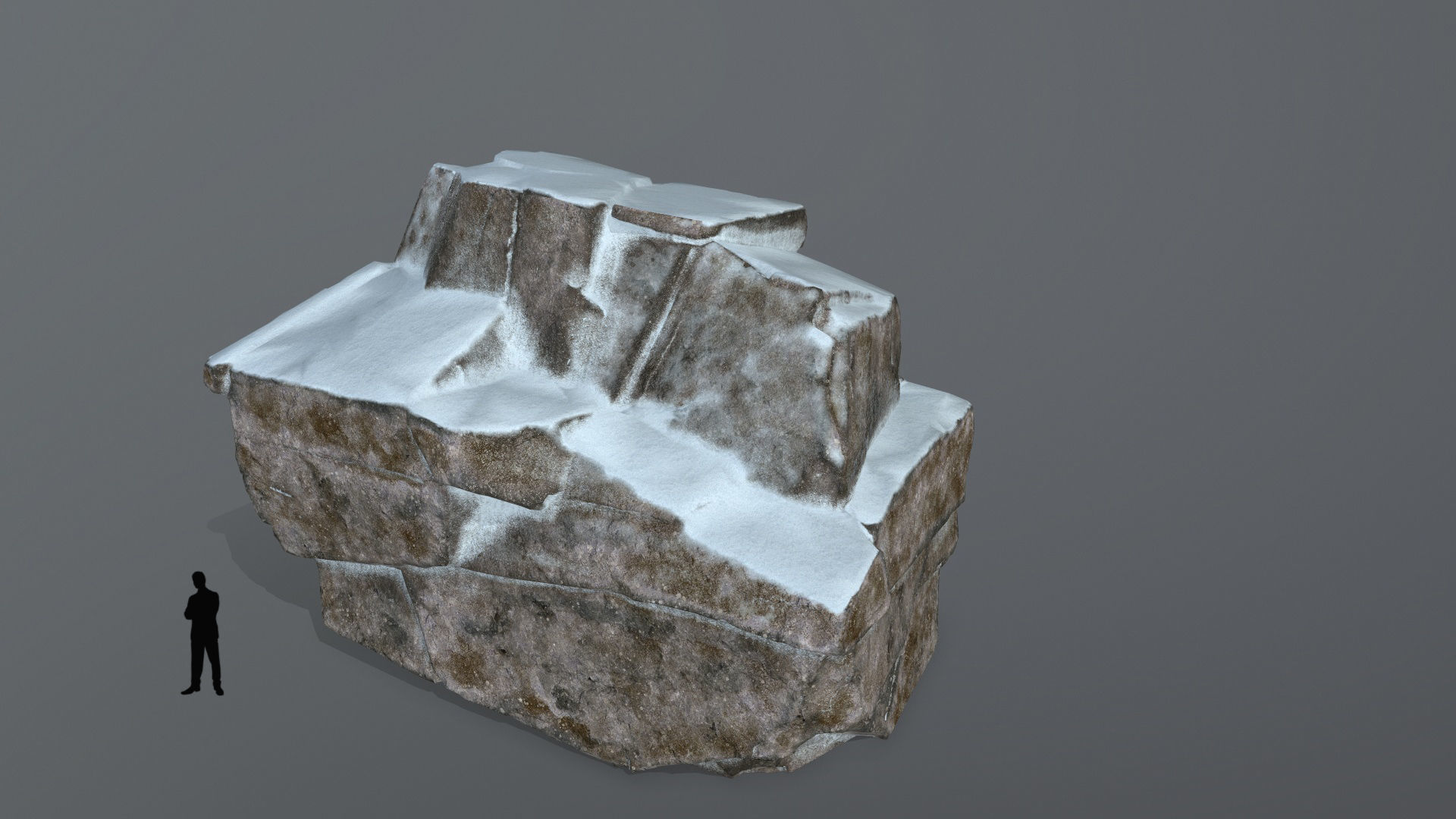 snow rocks Low-poly 3D model_7