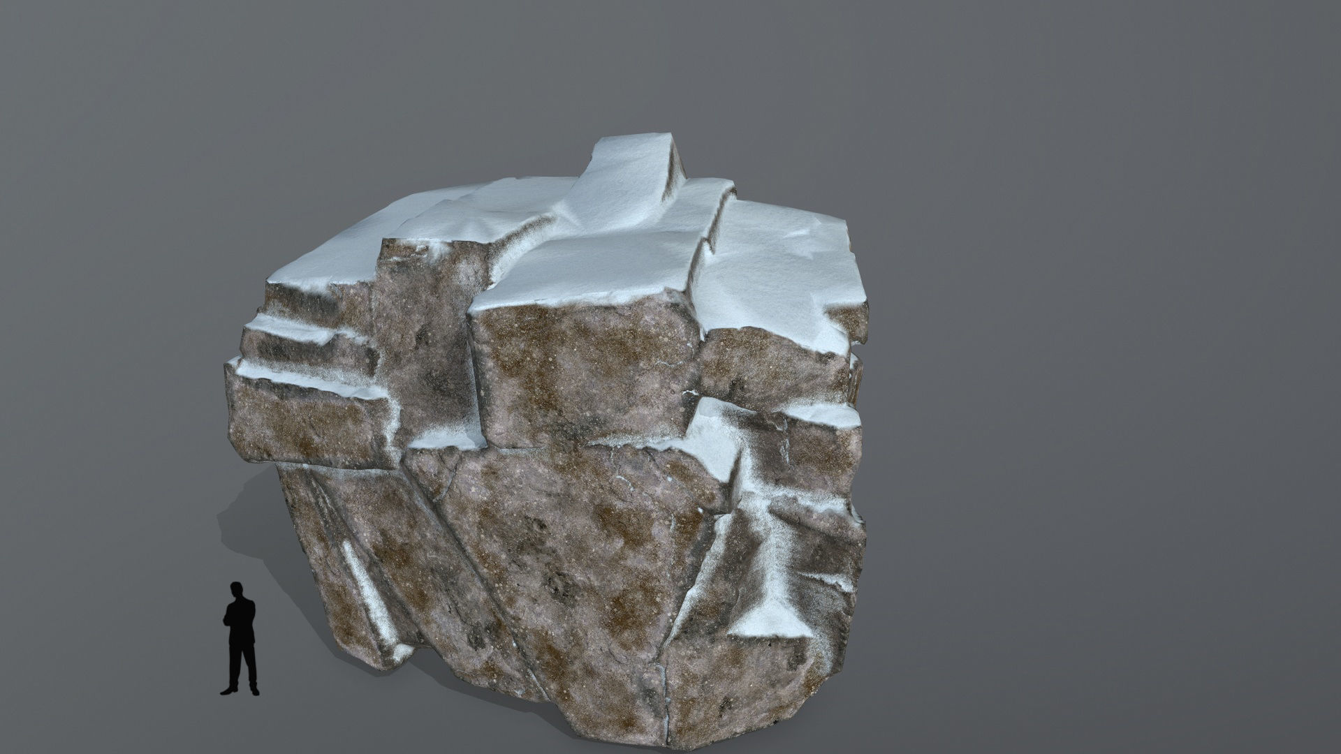 snow rocks Low-poly 3D model_6