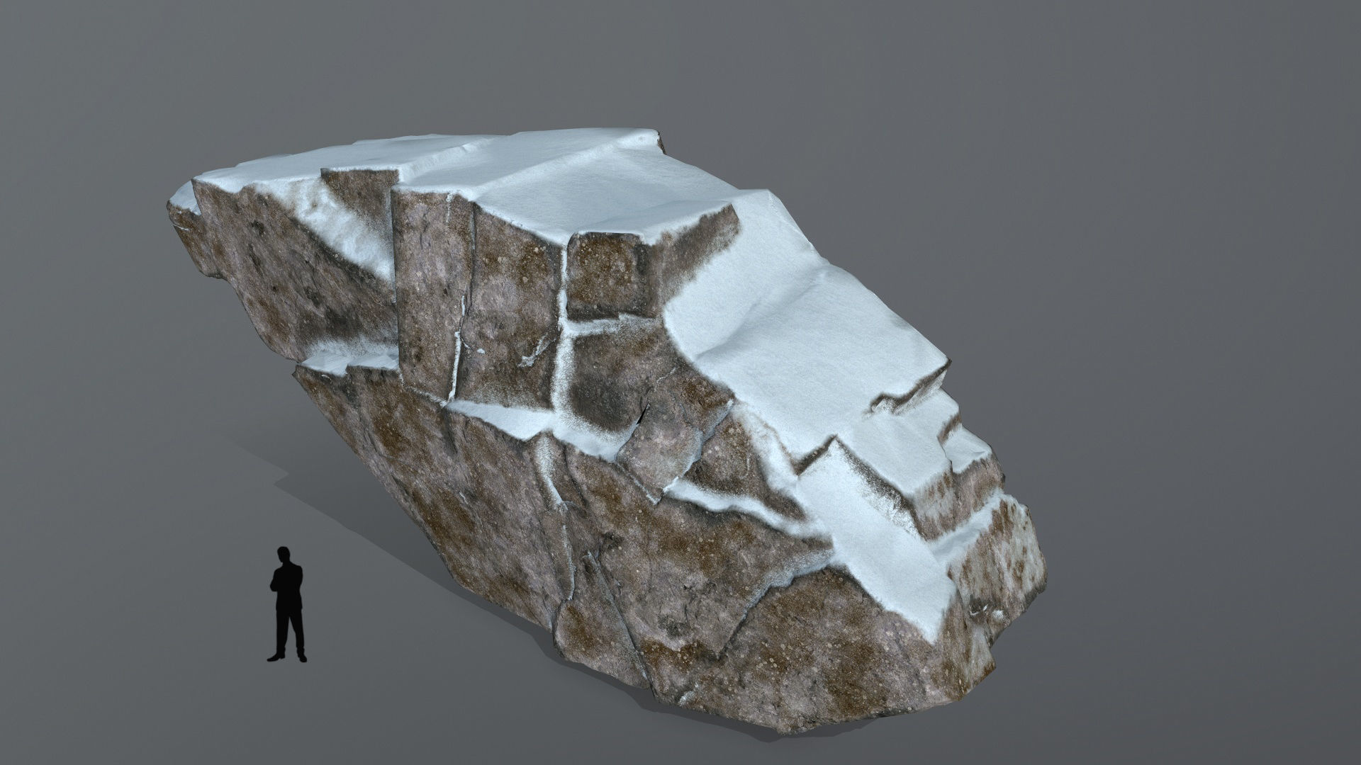 snow rocks Low-poly 3D model_5
