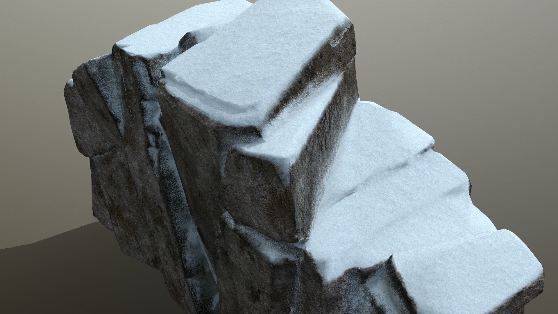 snow rocks Low-poly 3D model_15