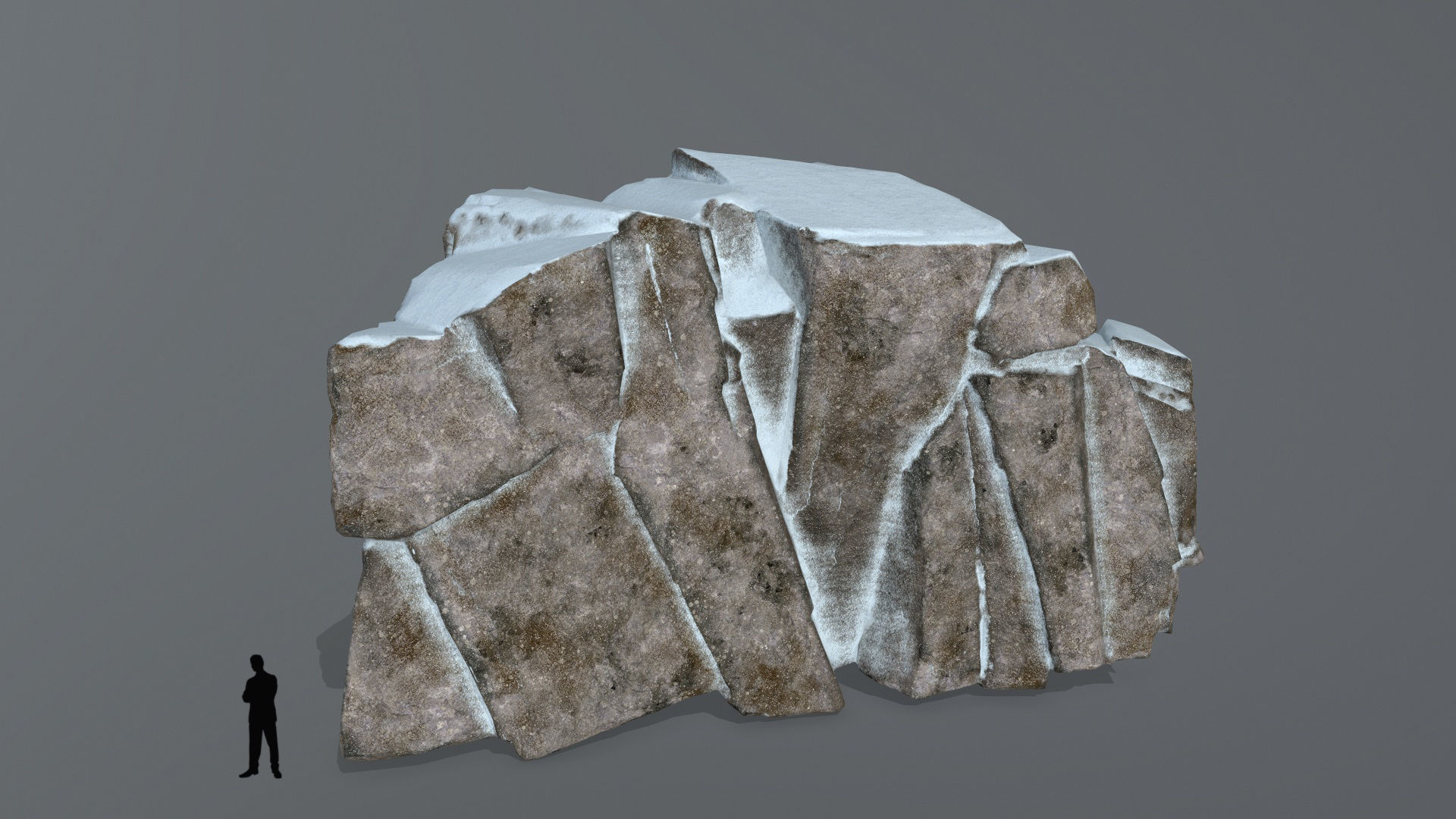 snow rocks Low-poly 3D model_2
